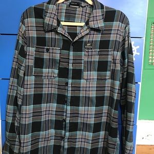 Vans blue plaid flannel size Medium